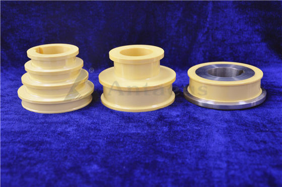 High Purity Alumina Custom Ceramic Parts Good Wear Resistance In Yellow Color